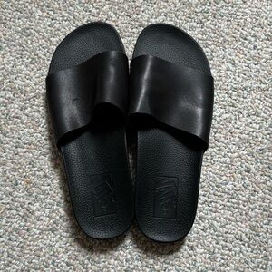 Vans black memory foam slides